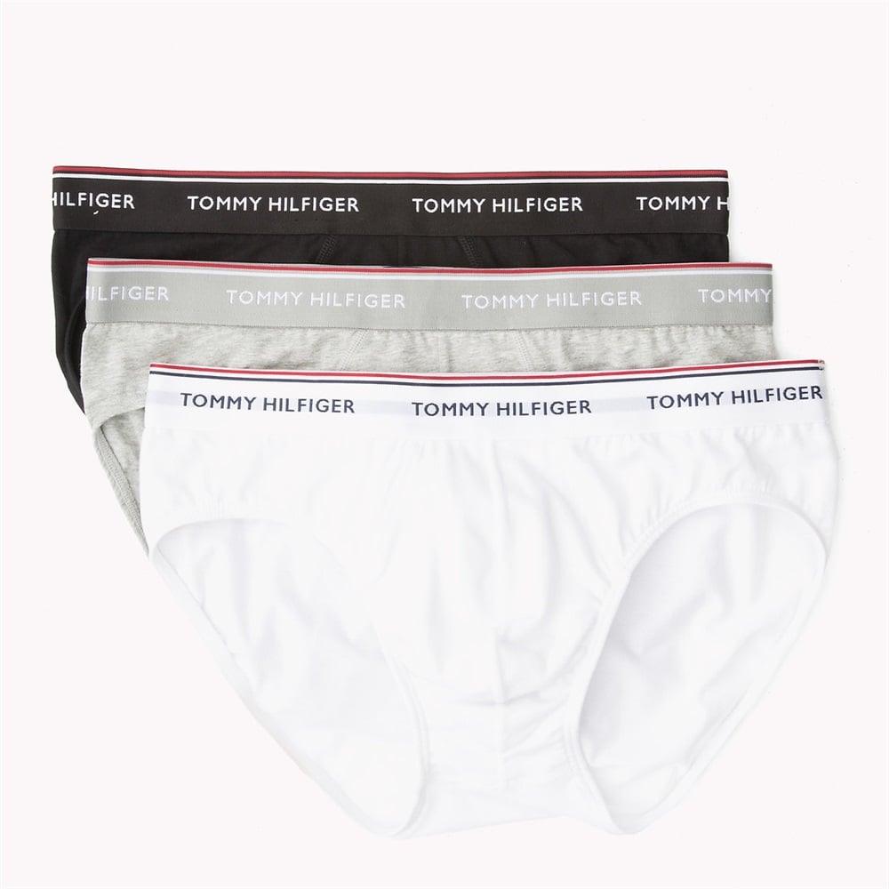 Tommy Hilfiger Premium Essential Brief 3 Pack - Black/White/Grey - Utility Bear