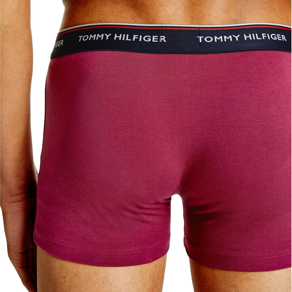 Tommy Hilfiger Premium Essential Cotton Stretch Trunk 3 Pack - Crsn Rudy/Sublunar/Desert Sky - Utility Bear