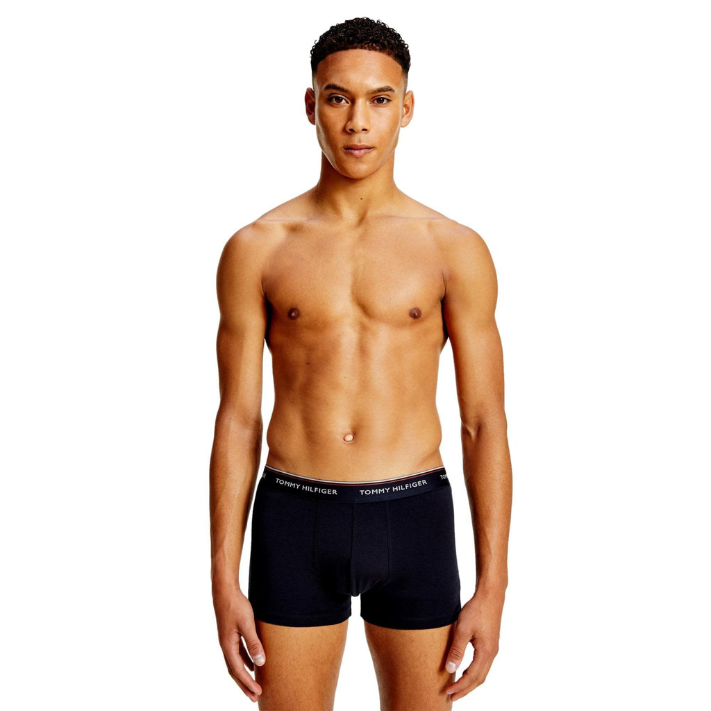 Tommy Hilfiger Premium Essential Cotton Stretch Trunk 3 Pack - Crsn Rudy/Sublunar/Desert Sky - Utility Bear
