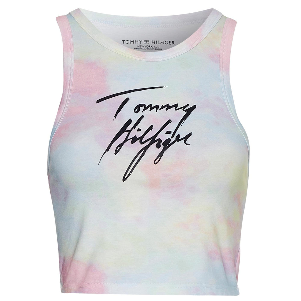 Tommy Hilfiger Signature Cropped Tank Top - Cloudy Haze - Utility Bear