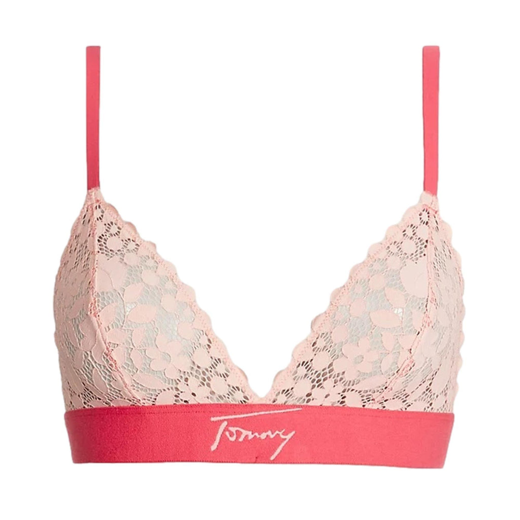 Tommy Hilfiger Signature Underband Lace Unpadded Triangle Bra - Cosmetic Peach - Utility Bear