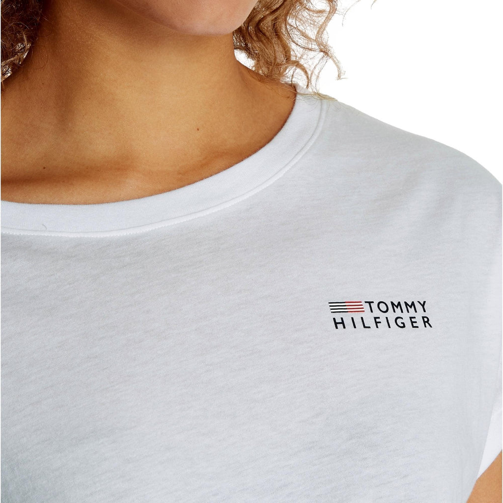 Tommy Hilfiger Stretch Logo Short Sleeve T-Shirt - White - Utility Bear