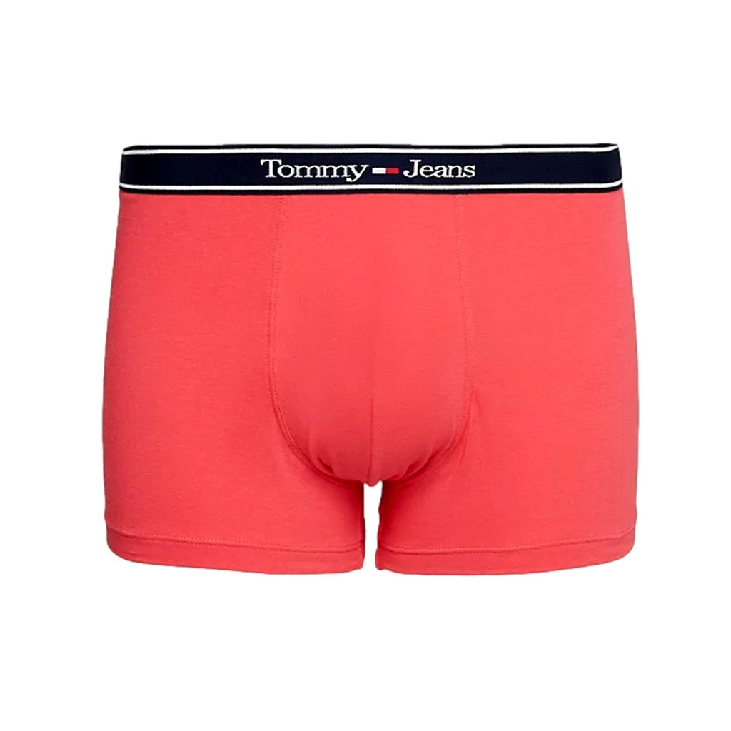 Tommy Hilfiger Tommy Jeans Essential Logo Waistband Trunks - Laser Pink - Utility Bear