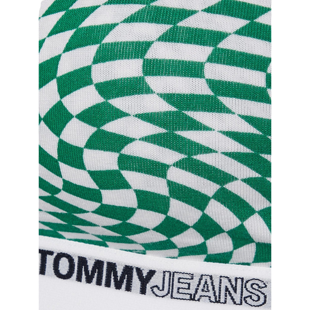 Tommy Hilfiger Tommy Jeans Recycled Cotton Bralette - Warped Check - Utility Bear