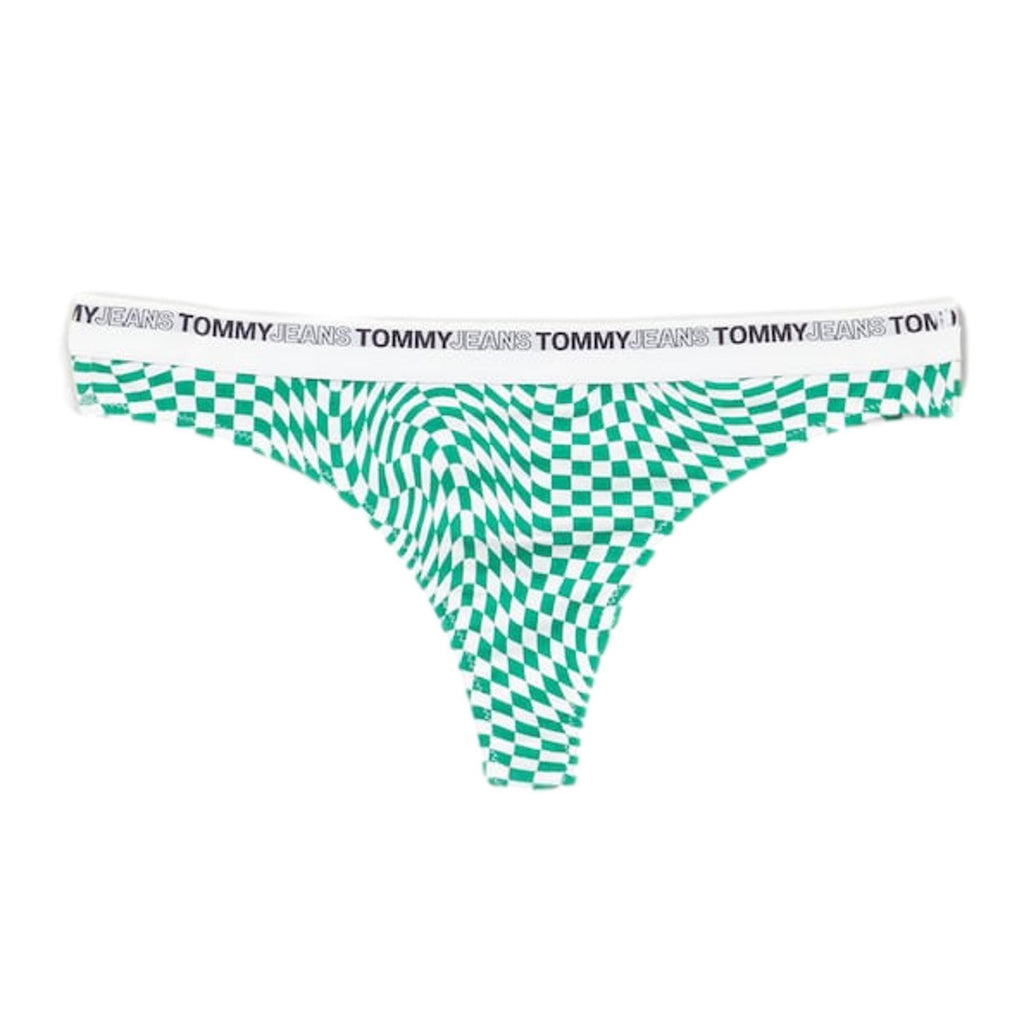 Tommy Hilfiger Tommy Jeans Recycled Cotton Thong - Warped Check - Utility Bear