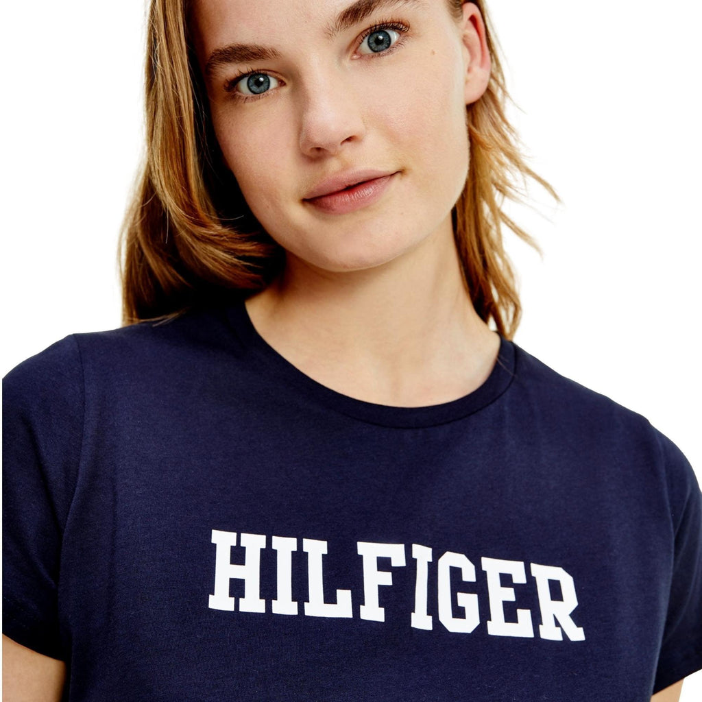 Tommy Hilfiger Womens Short Sleeve Hilfiger T-Shirt - Desert Sky - Utility Bear