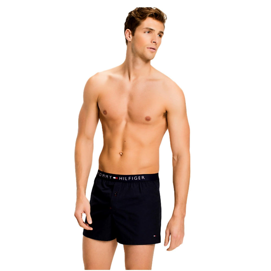 Tommy Hilfiger Woven Cotton Icon Boxers - Navy - Utility Bear