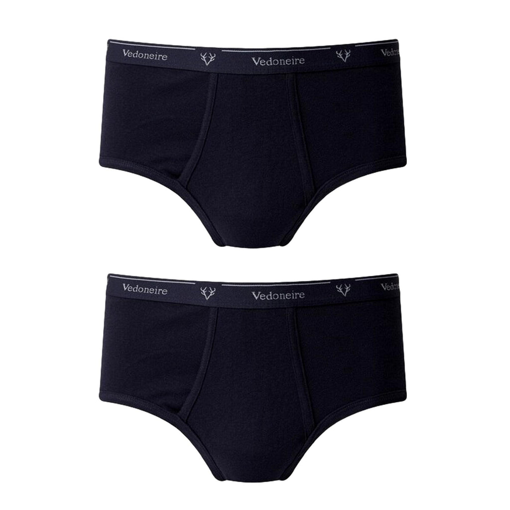 Vedoneire Classic Fly Front Briefs 2 Pack - Navy - Utility Bear