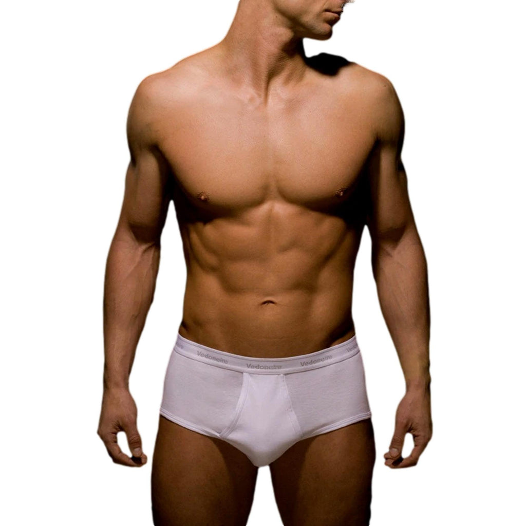 Vedoneire Classic Fly Front Briefs 2 Pack - White - Utility Bear